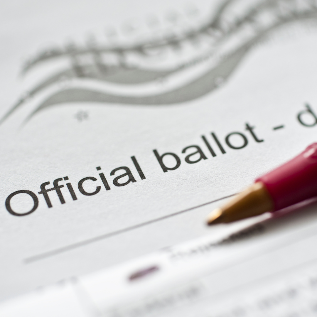 Close up of Ballot And Pen, elections
