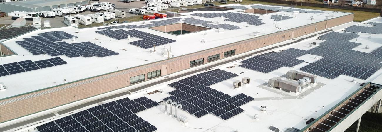 Rooftop Solar Panels On Top Of The Jail