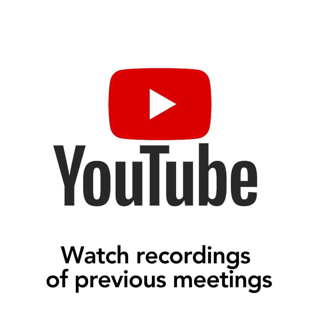 A button that says watch recordings of previous meetings on YouTube