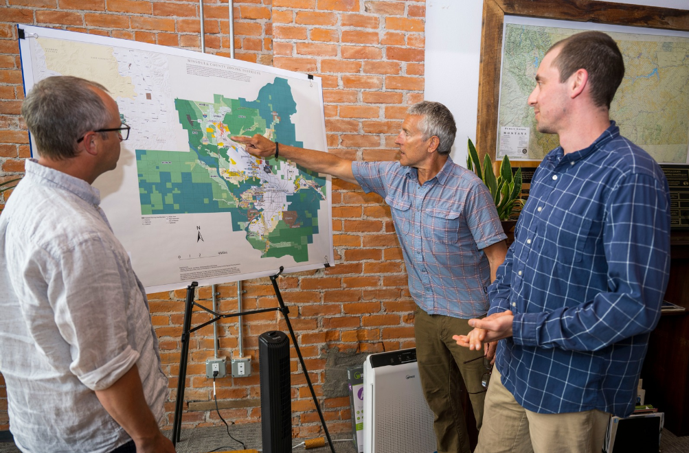 Planning Staff Looking At Missoula County Map