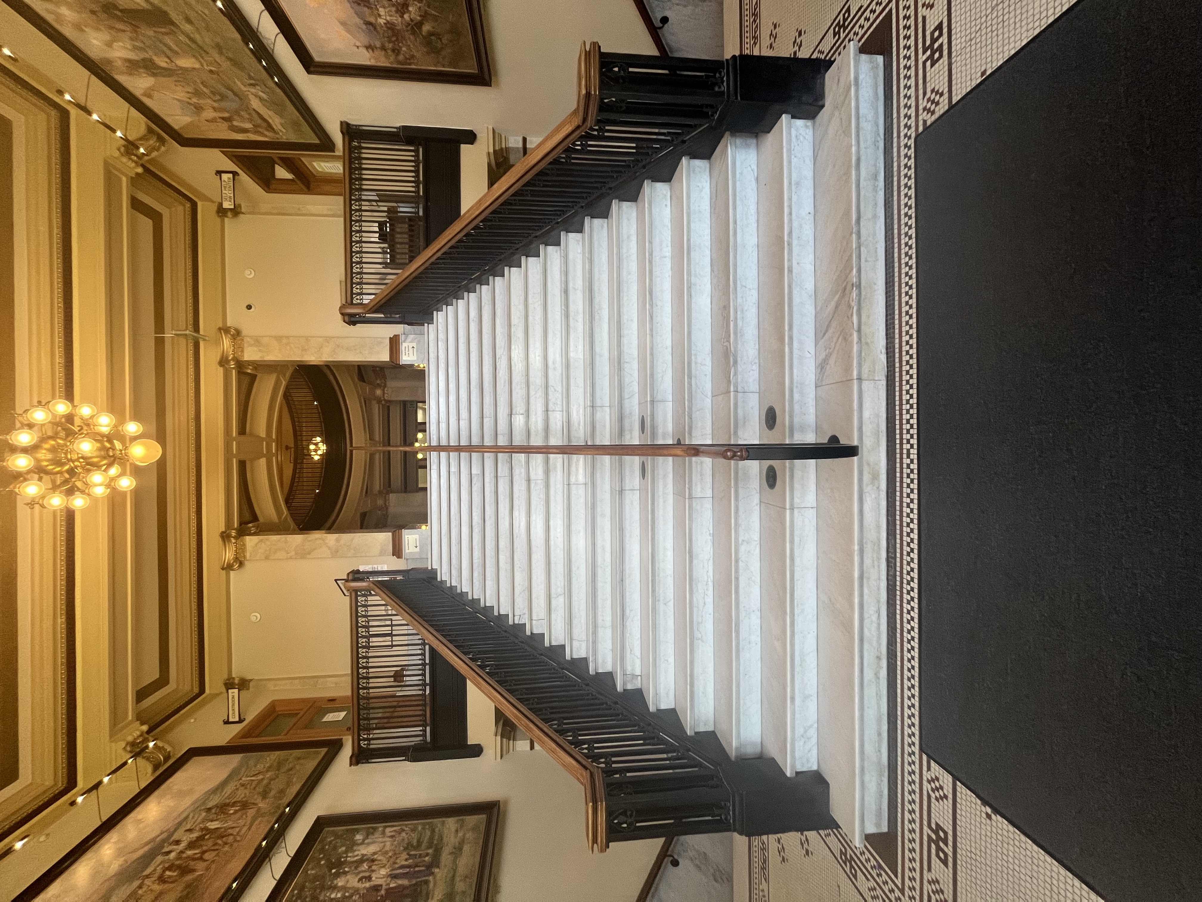 Interior of the courthouse marble stairs