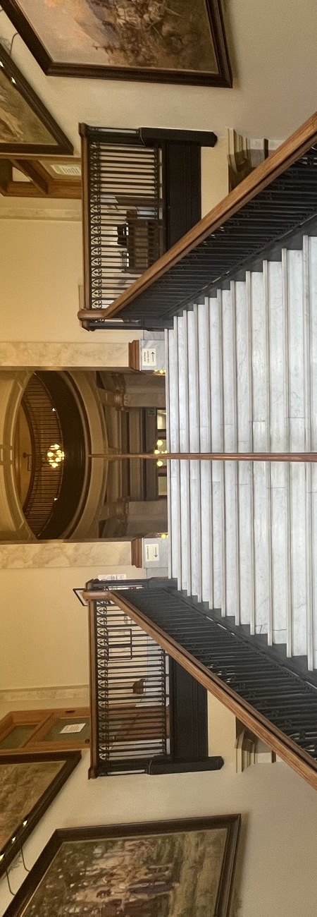 Interior of the courthouse marble stairs